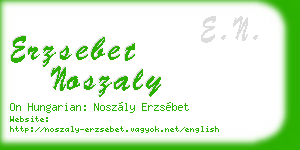 erzsebet noszaly business card