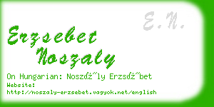 erzsebet noszaly business card